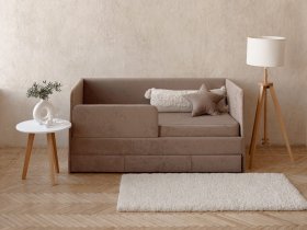 Диван-кровать Happy (капучино) в Мошково - moshkovo.mebel-nsk.ru | фото