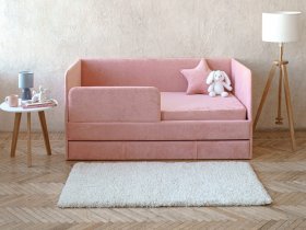 Диван-кровать Happy (коралловый) в Мошково - moshkovo.mebel-nsk.ru | фото