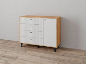 Комод «Катрин-13» (дуб крафт золотой/карбон фарфор) в Мошково - moshkovo.mebel-nsk.ru | фото