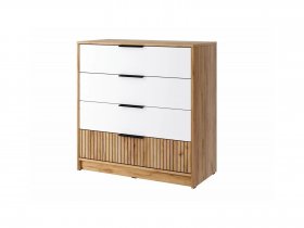 Комод КМ-001 Ивис (дуб крафт золотой/белый) в Мошково - moshkovo.mebel-nsk.ru | фото
