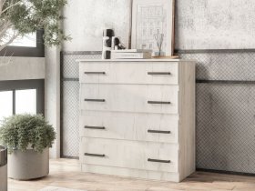 Комод Стандарт-6 NEW (дуб крафт белый) в Мошково - moshkovo.mebel-nsk.ru | фото