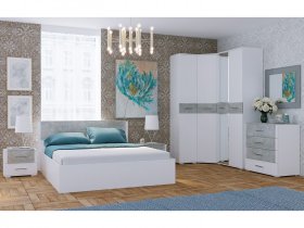 Модульная спальня Бьянка (белый/бетон) в Мошково - moshkovo.mebel-nsk.ru | фото