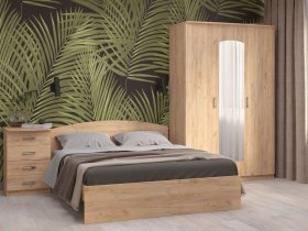 Модульная спальня Ирина (дуб крафт золотой) в Мошково - moshkovo.mebel-nsk.ru | фото