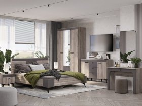 Модульная спальня Кассандра (дуб смоки/MF14) в Мошково - moshkovo.mebel-nsk.ru | фото