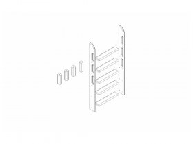 Пакет №10 Прямая лестница и опоры для двухъярусной кровати Соня в Мошково - moshkovo.mebel-nsk.ru | фото