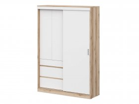 Шкаф-купе (1,5м) Брауни (дуб делано/белый) в Мошково - moshkovo.mebel-nsk.ru | фото