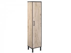 Шкаф-пенал Шк031.0 Гермес лофт (дуб крафт серый) в Мошково - moshkovo.mebel-nsk.ru | фото