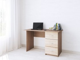 Стол письменный Сити-1 (ясень шимо темный/дуб сонома) в Мошково - moshkovo.mebel-nsk.ru | фото