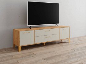 Тумба под ТВ Парус-13 (дуб крафт золотой/кашемир) в Мошково - moshkovo.mebel-nsk.ru | фото